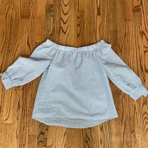 Off Shoulder Blue top